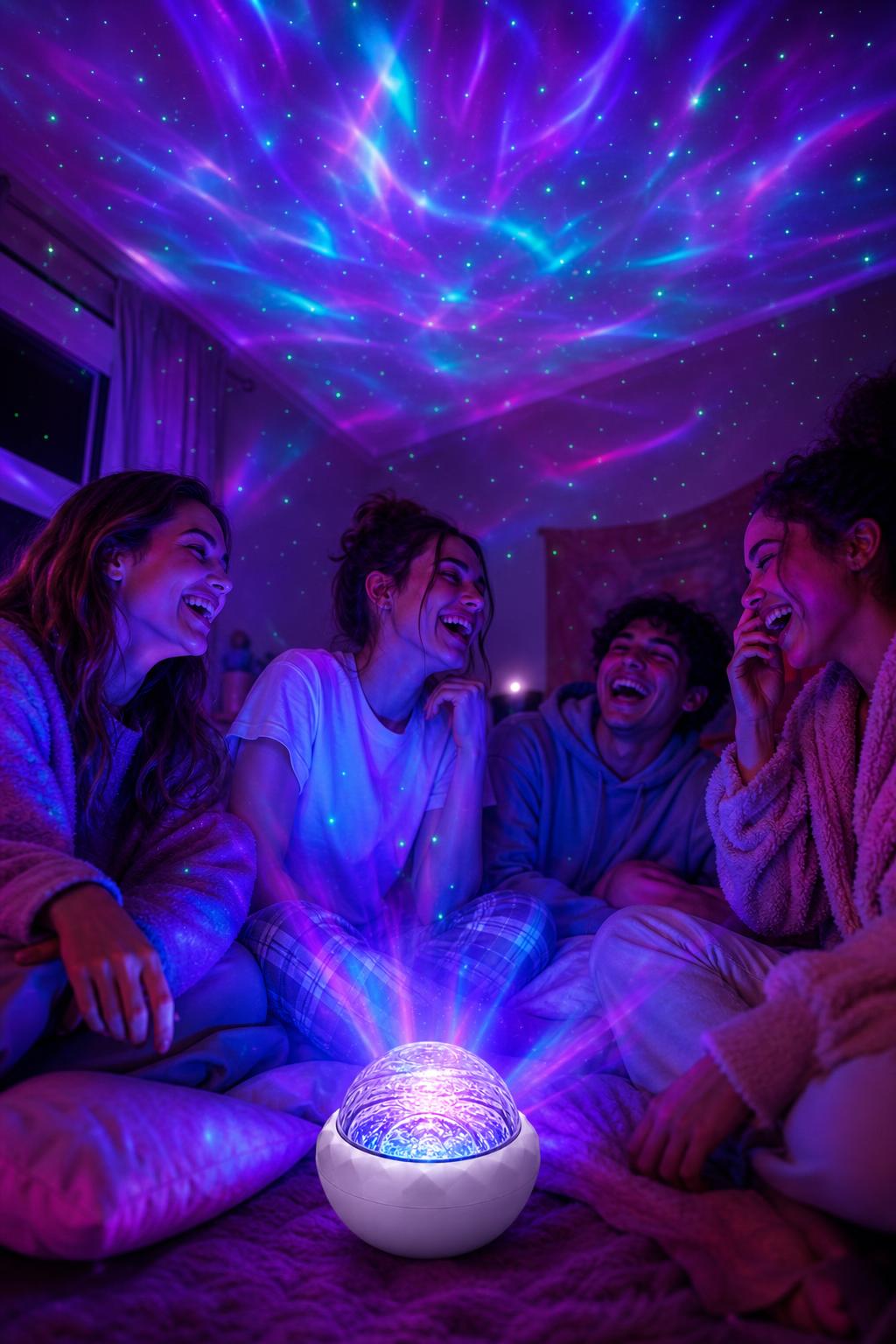 Fiesta instantánea con [luces de colores]